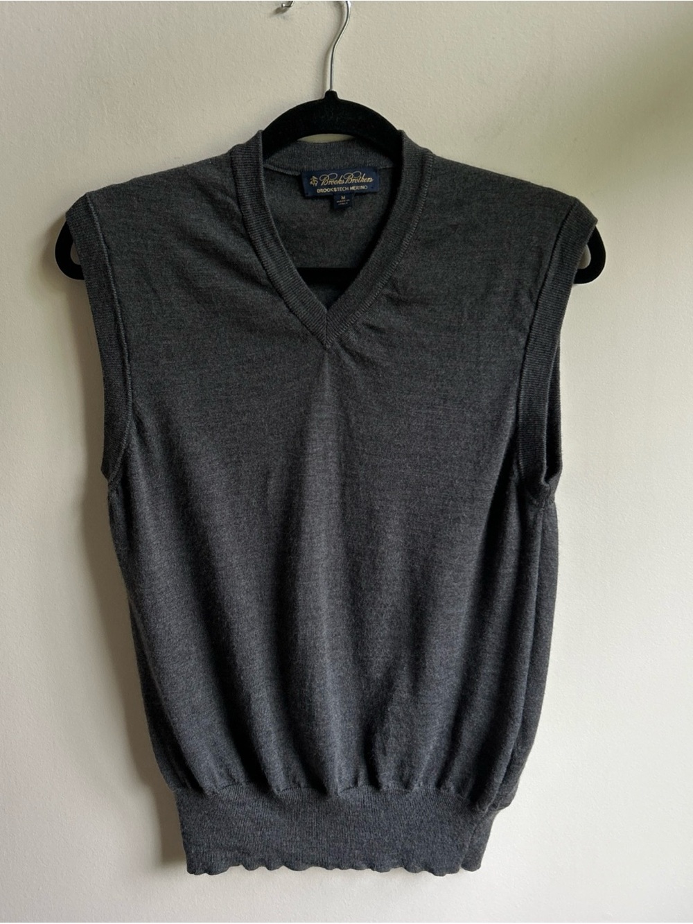Brooks Brothers women Dark Charcoal V-Neck Sweater Vest